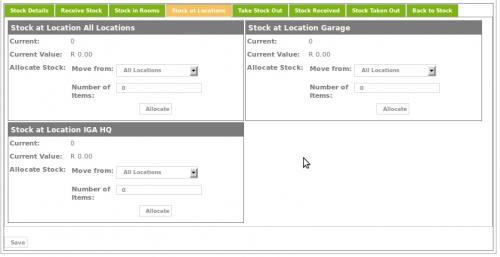 Stock in Locations